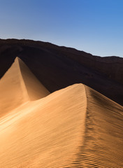 atacama desert, valle de marte, sand and sun landscape that look like mars