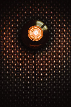 Round lamp on black pattern