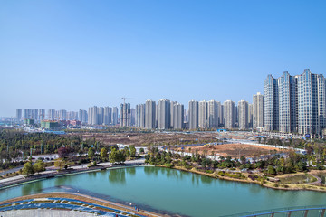 Obraz premium Real Estate Properties in Mei xi Lake Park, Changsha City, Hunan Province, China