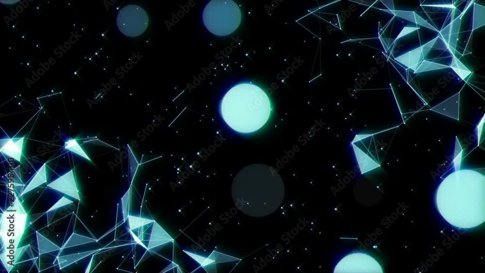 Aufkleber retro wave.abstract digital data nodes and connection paths within any type of network or system of 
