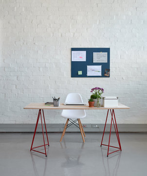 Home office work desk minimal nordic scandi style