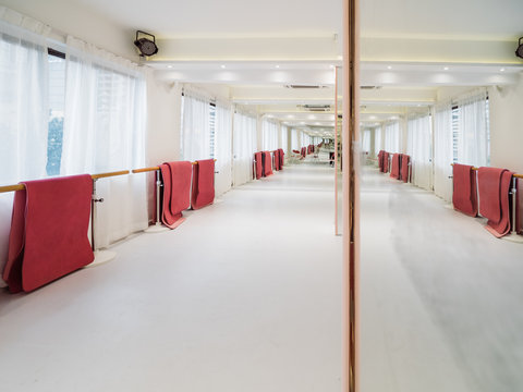 Empty dance practice room