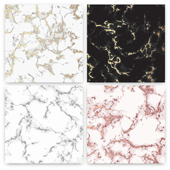 Marble with golden texture background set - collection of marble background designs