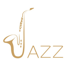 The letter design of the jazz. Isolated on white background.