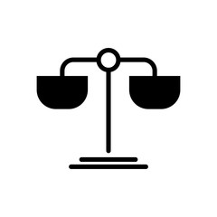 Scale of Justice, Law, Attorneys Icon Vector Logo Template