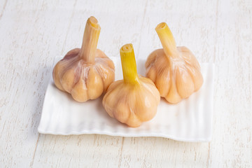 Tasty marinated garlic