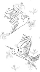 Pattern, background with with feijoa flowers