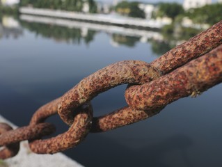 Rusty metal chain