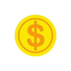 dollar coin icon. vector money - investment symbol