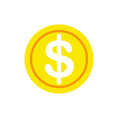 dollar coin icon. vector money - investment symbol
