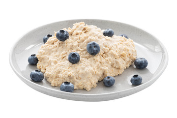 oatmeal with blueberry porridge for healthy breakfast

