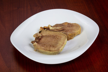 Boiled pork tongue