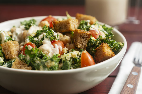 Kale Quinoa Caesar Salad