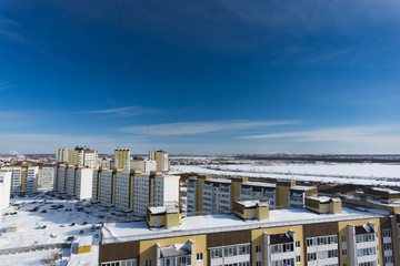 Fototapeta na wymiar panorama of the winter city