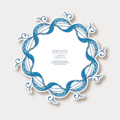 Label, sticker in art nouveau style