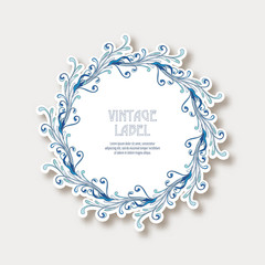 Label, sticker in art nouveau style