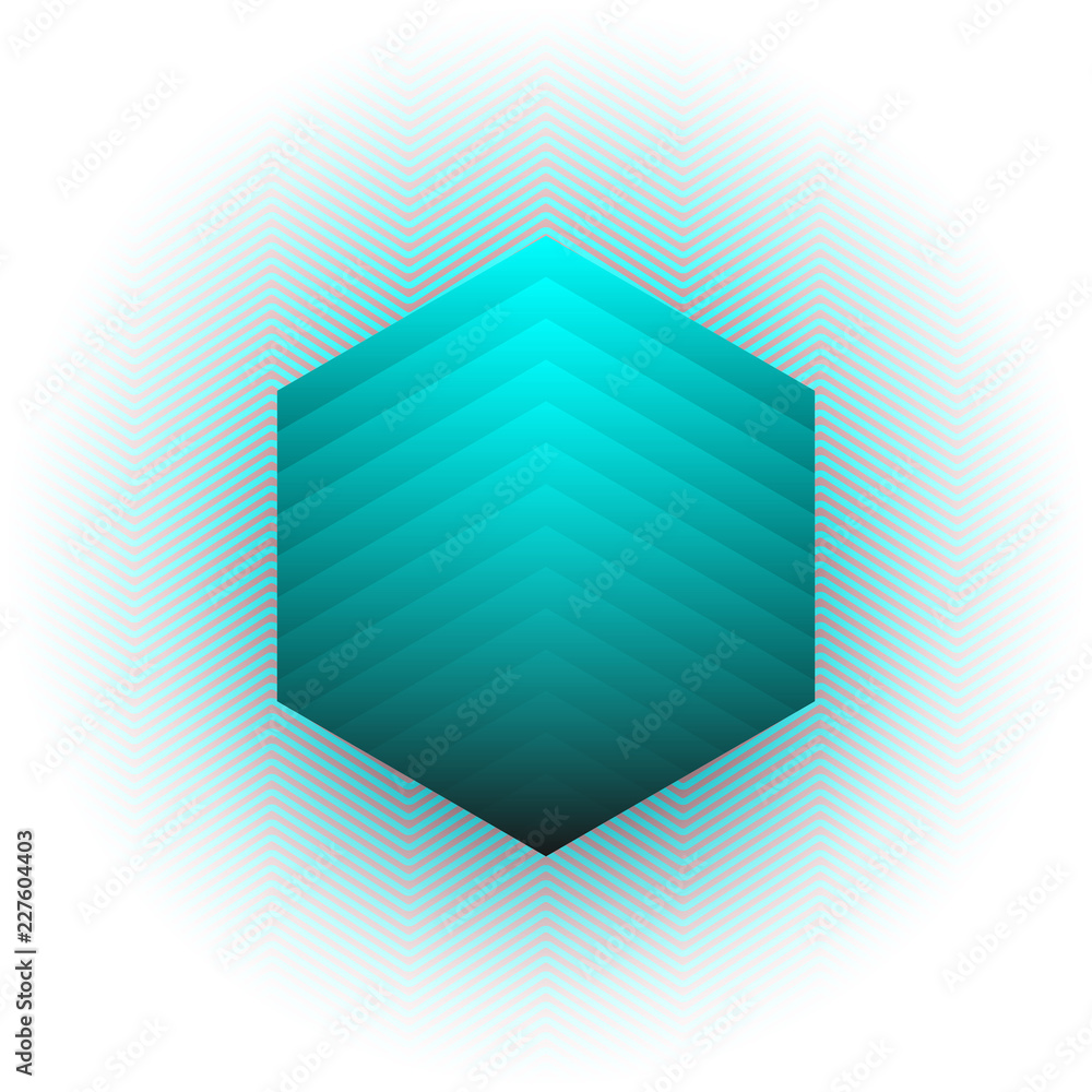 Poster abstract vector background. hexagon design, blue stripes and hexagonal shape. bright color vector ba