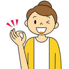 女性　OKポーズ