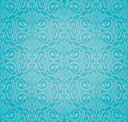 Turquoise  floral holiday vintage background design