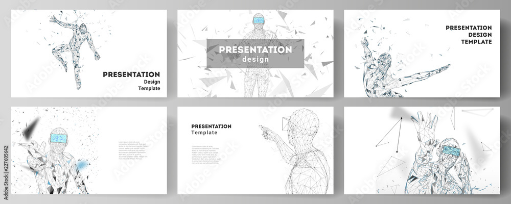 Poster the minimalistic abstract vector illustration of the editable layout of the presentation slides desi