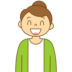 女性　笑顔