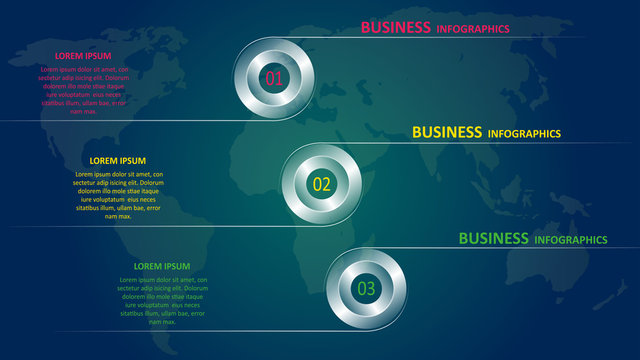 Business infographics in the form of colored arrows with text and icons. EPS 10