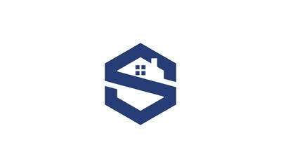 S housing real estate logo vector - obrazy, fototapety, plakaty