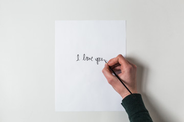 Writing ""i love you""