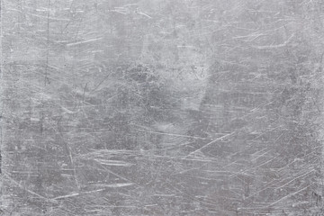 Gray steel plate texture, grunge metal background with silvery luster