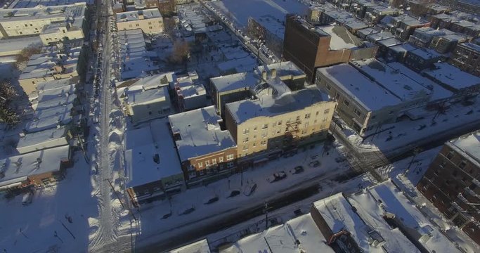 Weehawken Snow 2016 Aerial View With Buildings