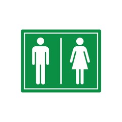 Toilets icon, Male and female bathroom, restroom sign flat icon