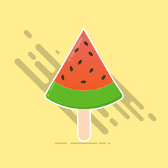 flat design ice cream watermelon summer