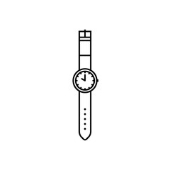 Hand watch outline icon.