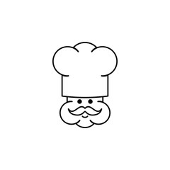 Cute chef icon.