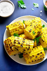 Grilled sweet corn