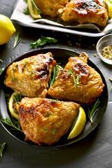 Grilled chicken thighs