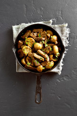 Beef stroganoff with mushrooms
