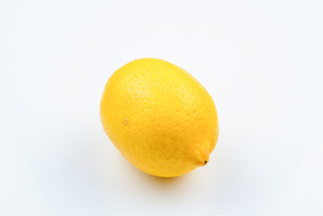 Lemon isolated on white background. Space for test or design.