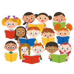 読書をする子供達