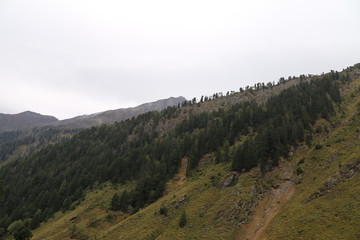 view of beautiful mountains in the area of azad kashmir