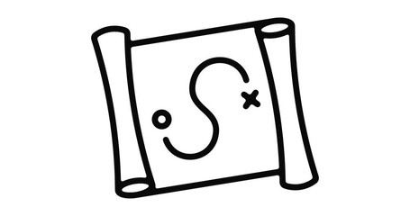 Map line icon motion graphic animation with alpha channel.