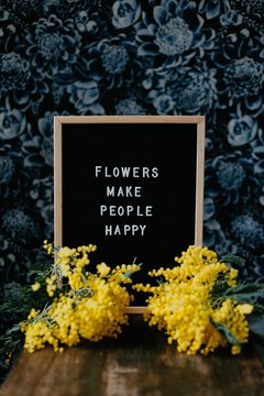 flowers make people happy