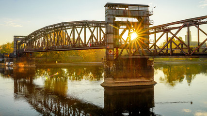 Hubbrücke in Magdeburg, der Haupstadt Sachsen Anhalts