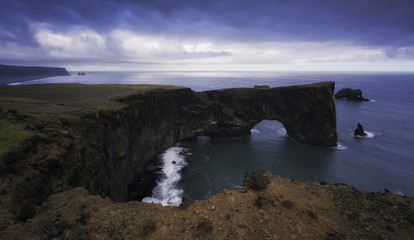 Wild and rugged coastal scene in Iceland