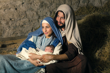Mary and Joseph nativity scene