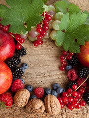 Thankgiving board with lots of fruits