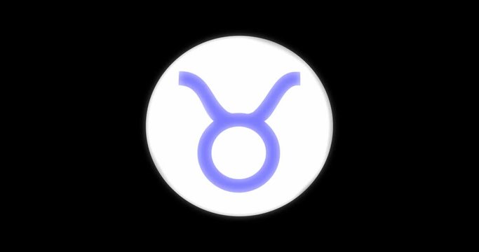 Animation of smoothly flowing and glowing zodiac signs
