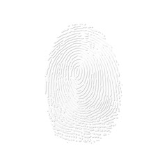 Fingerprint white silhouette