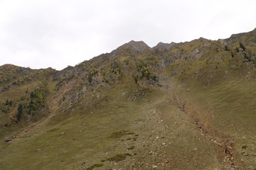 Closeup view of big mountain in kashmir
