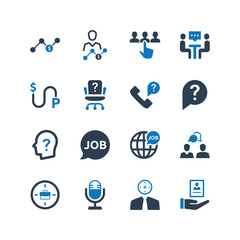 Fototapeta premium Interview icons - set 1